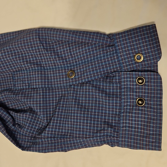 Exofficio Men's Navy Plaid Button Down Shirt XXL - Picture 6 of 7